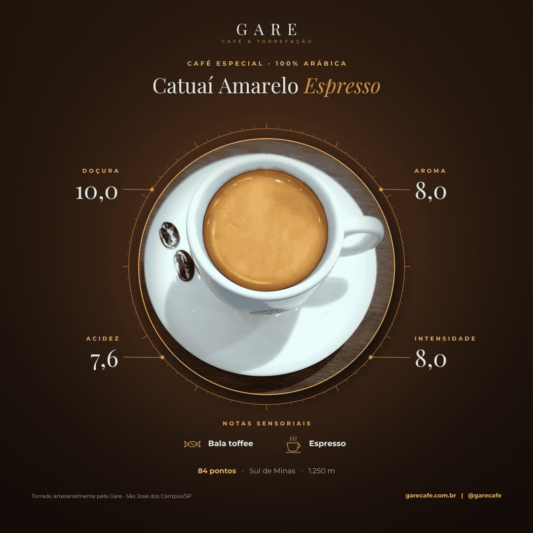 CAFÉ ESPECIAL PARA ESPRESSO | CATUAÍ AMARELO | CHOCOLATE E CARAMELO - Imagem 3